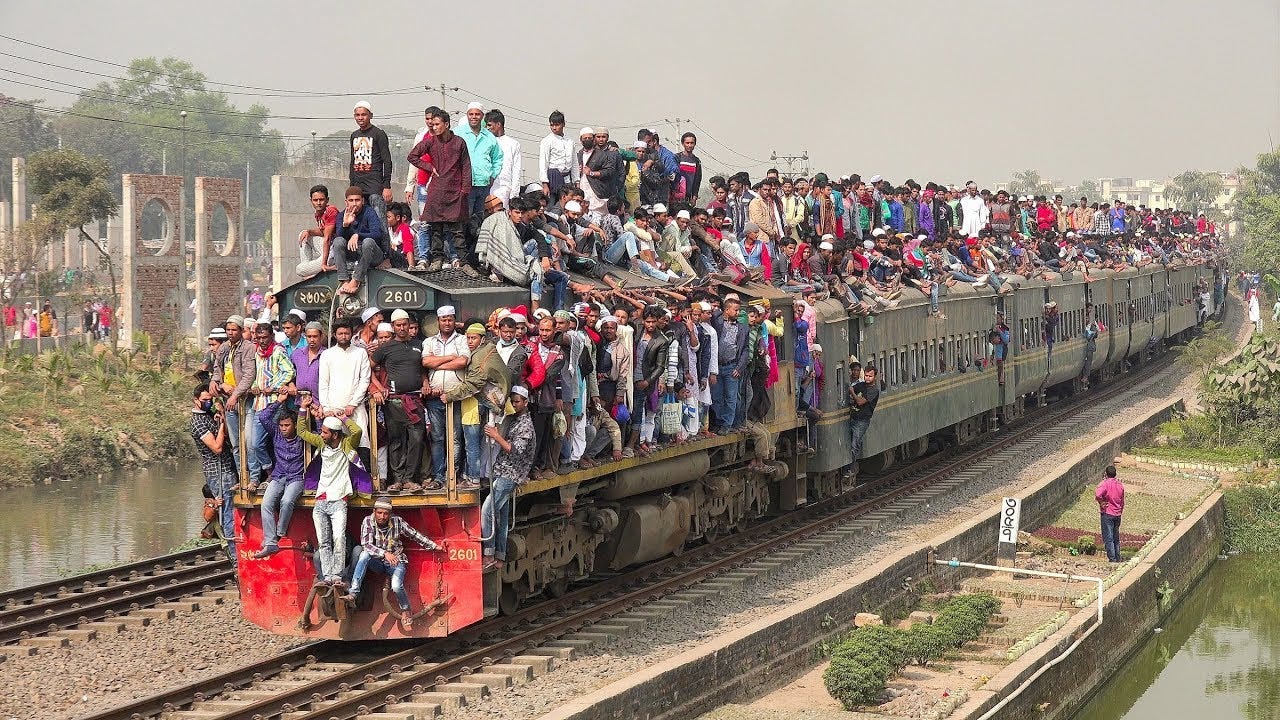 Most Crowded Train in the World- Bangladesh Railway - YouTube