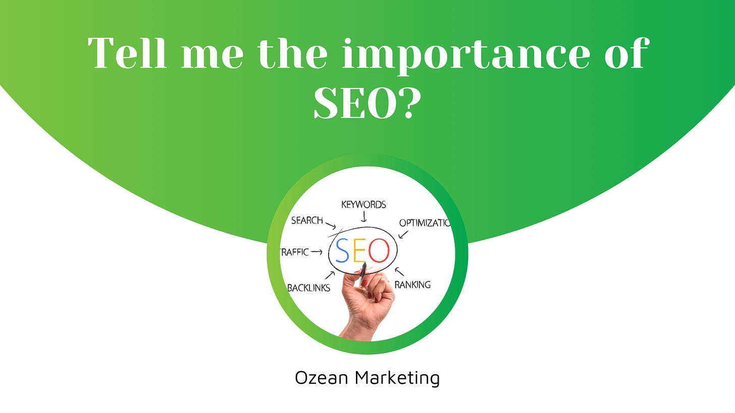 Tell me the importance of SEO?
