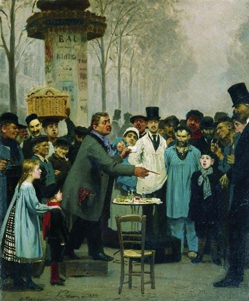 A Newspaper Seller in Paris, 1873 - Ilya Repin