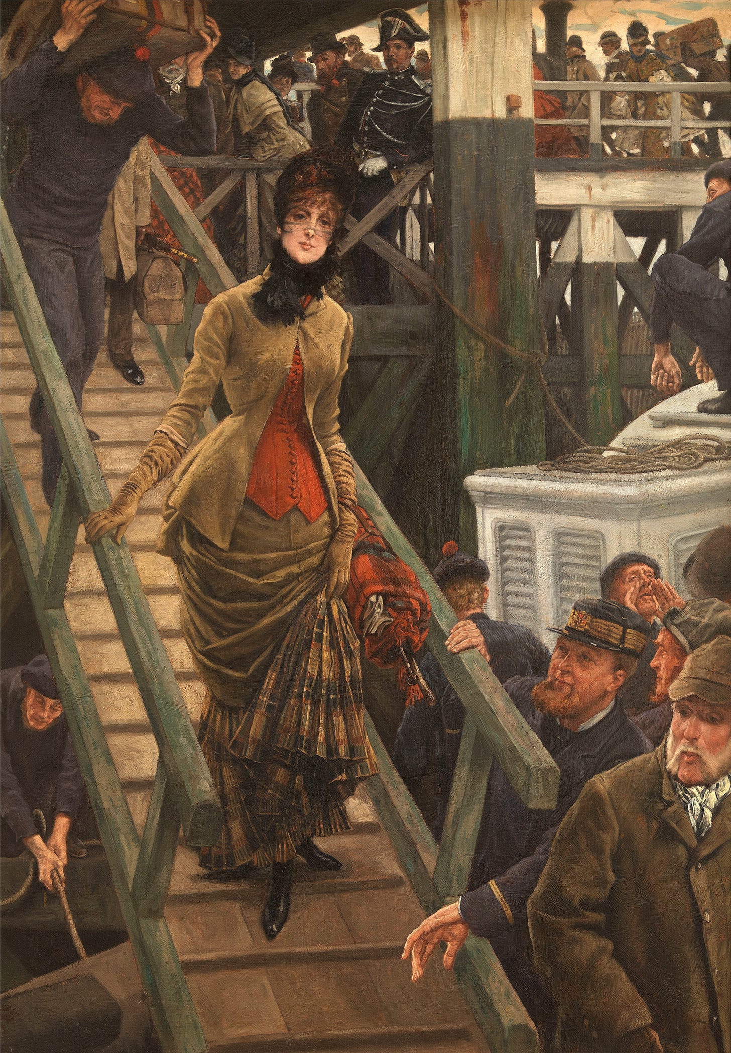 Embarkation at Calais (1883-1885) by James Tissot