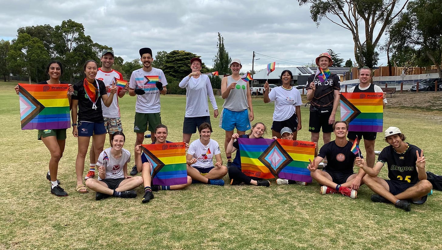 Team photo of LGBTQIA+ from Pride Cup 2022