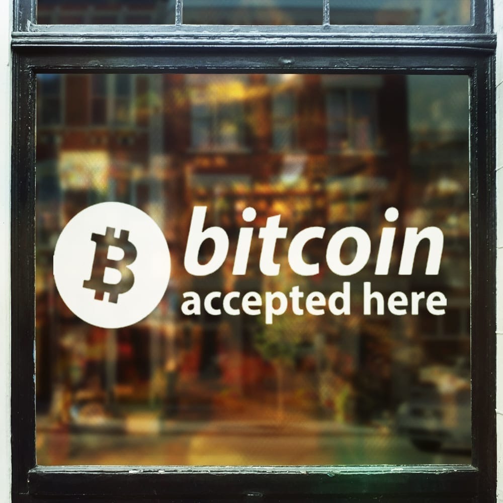 Bitcoin Accepted Here Decal - Sticker • Premium Quality • VINYL STATUS