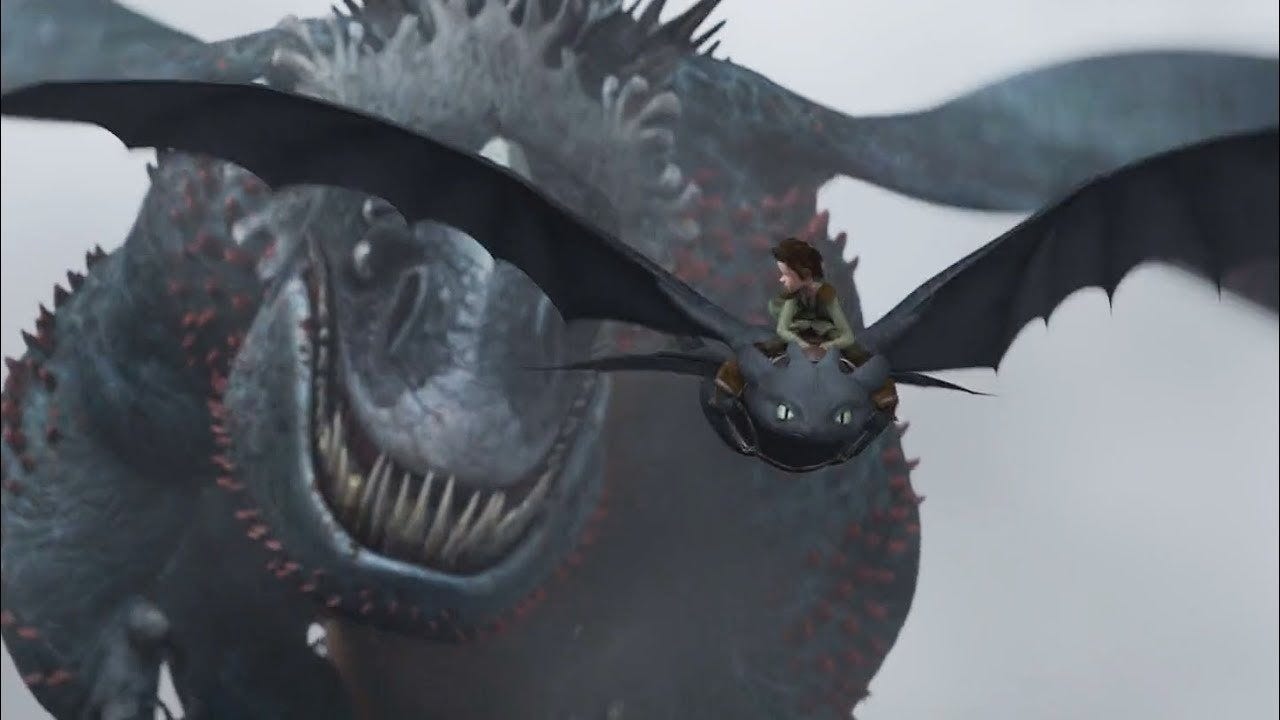 How to Train Your Dragon (2010) - Toothless Vs Red Death Battle Scene -  YouTube