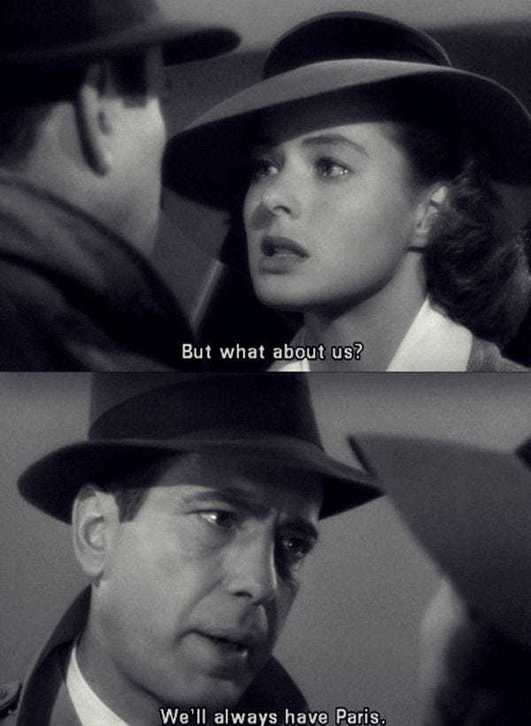We'll always have Paris | Classic movie quotes, Casablanca movie, Bogart  movies