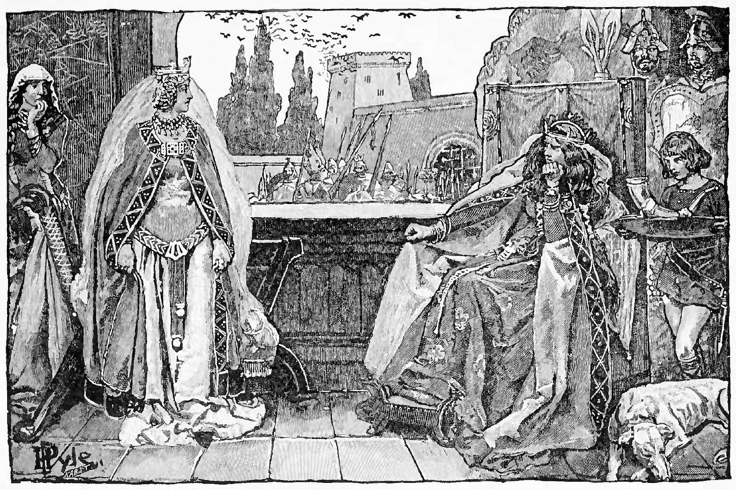 File:The Quarrel of the Queens by Howard Pyle.jpg - Wikimedia Commons