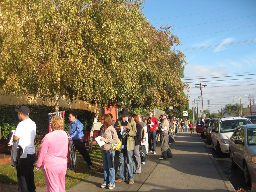 Long Line at my Polling Place