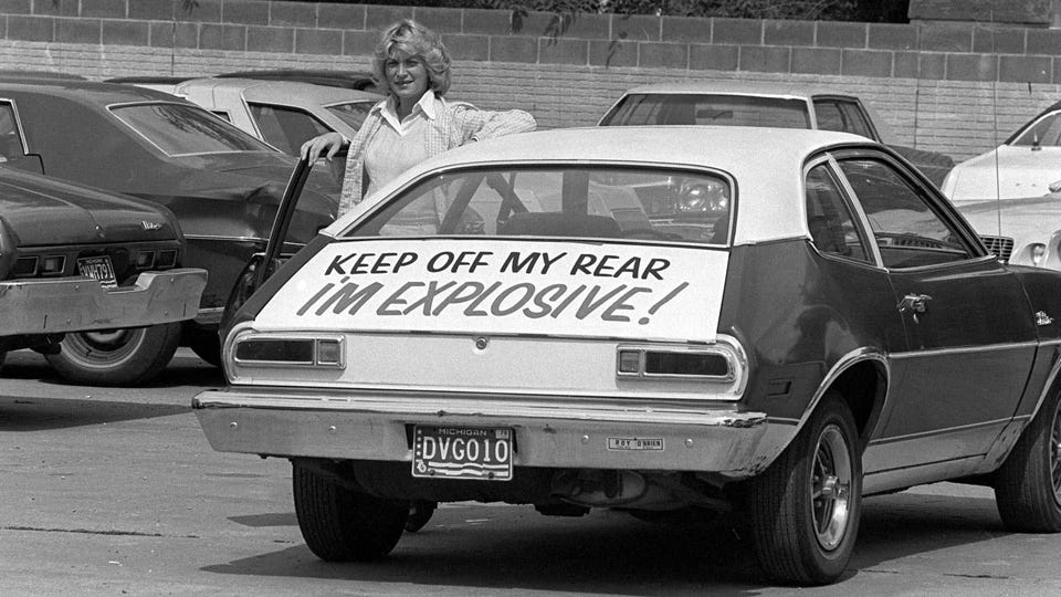 Image of a Ford Pinto What Unethical Leadership Looks Like