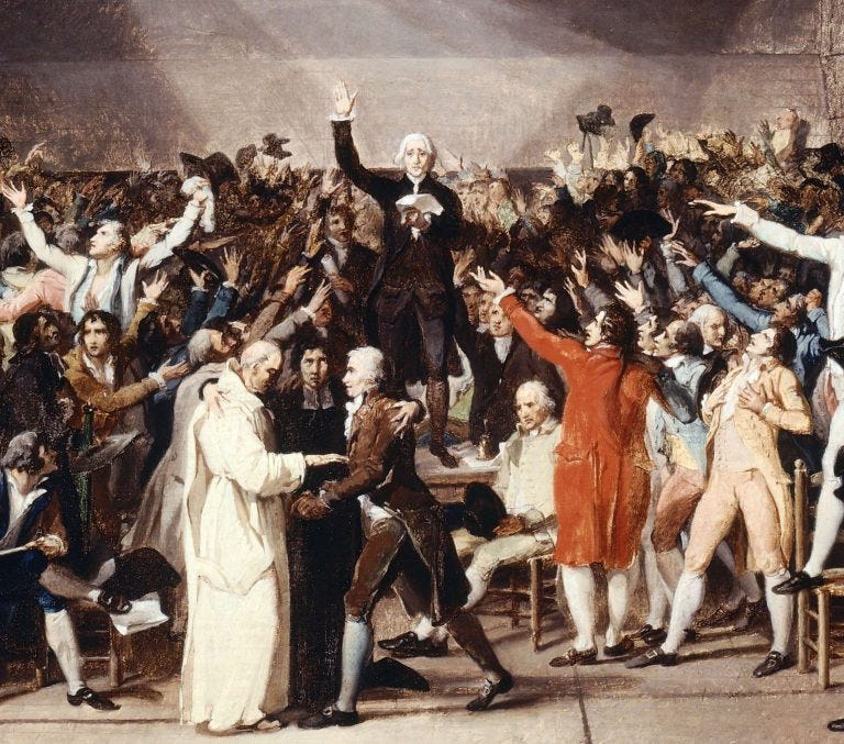 Tennis Court Oath in Versailles on June 20, 1789, 1784-1794, by Jacques ...