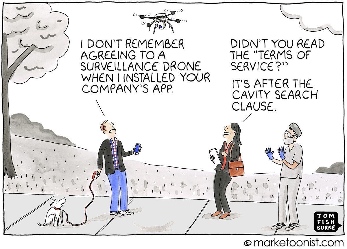 Personal Data and Terms of Service cartoon | Marketoonist ...