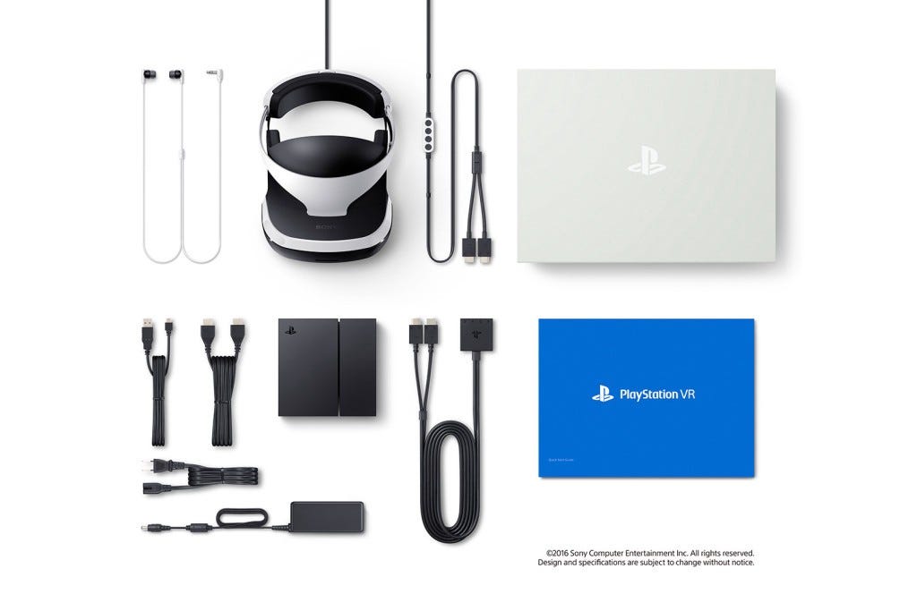 Комплект поставки PlayStation VR