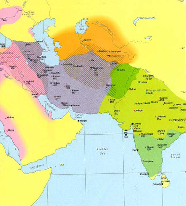 Map - Iran - Safavids &amp; Neighbors