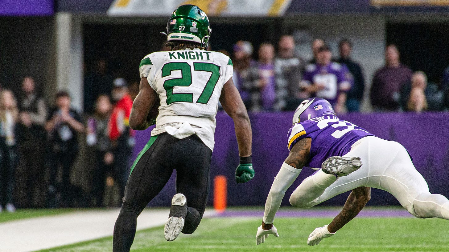 One stat proves NY Jets RB Zonovan Knight is playing like a star