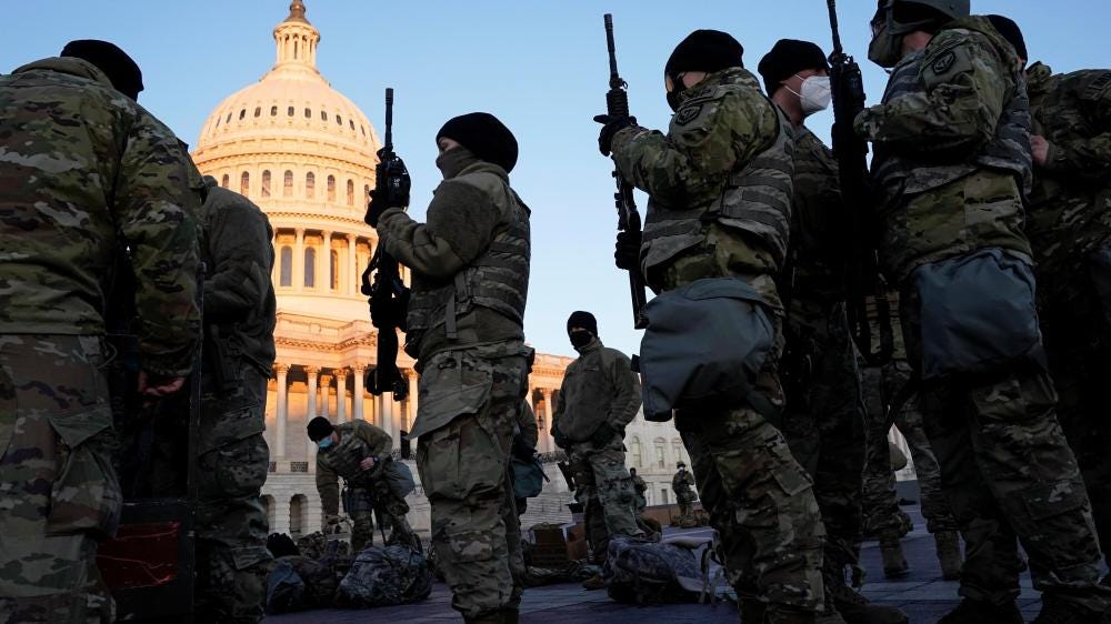 20,000 National Guard troops expected in Washington for Biden's inauguration