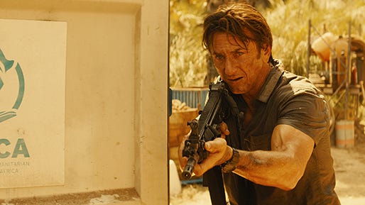 Sean Penn stars in "The Gunman," a 2015 action-thriller directed by Pierre Morel ("Taken") and released by Open Road Films.
