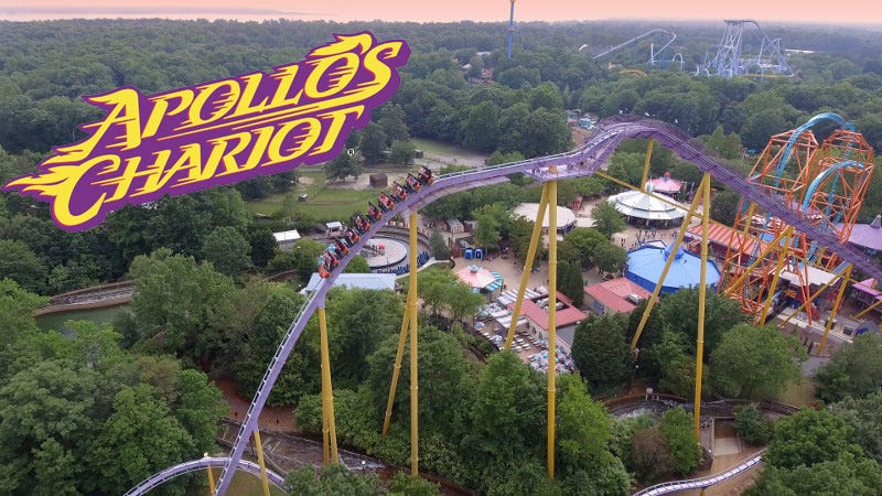 Apollo's Chariot coaster at Busch Gardens Williamsburg