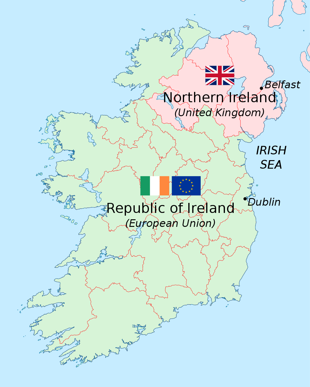 Image: European Union-United Kingdom frontier in Ireland, CC BY-SA 4.0, via Wikimedia Commons