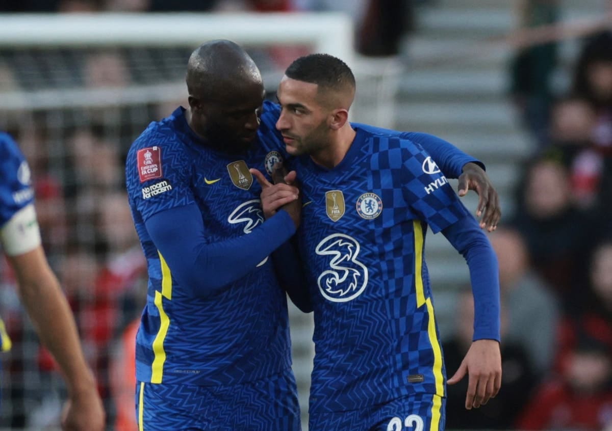 Middlesbrough 0-2 Chelsea: Romelu Lukaku and Hakim Ziyech send Blues back  to Wembley | Evening Standard