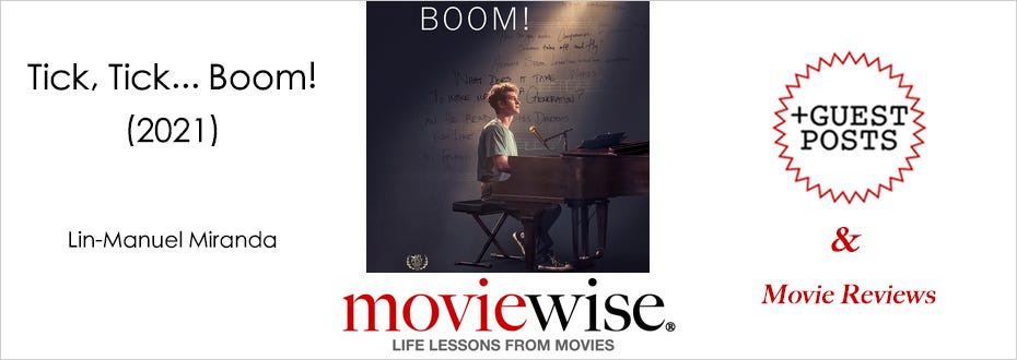 A movie poster showing a man sitting at a piano with a microphone attached.