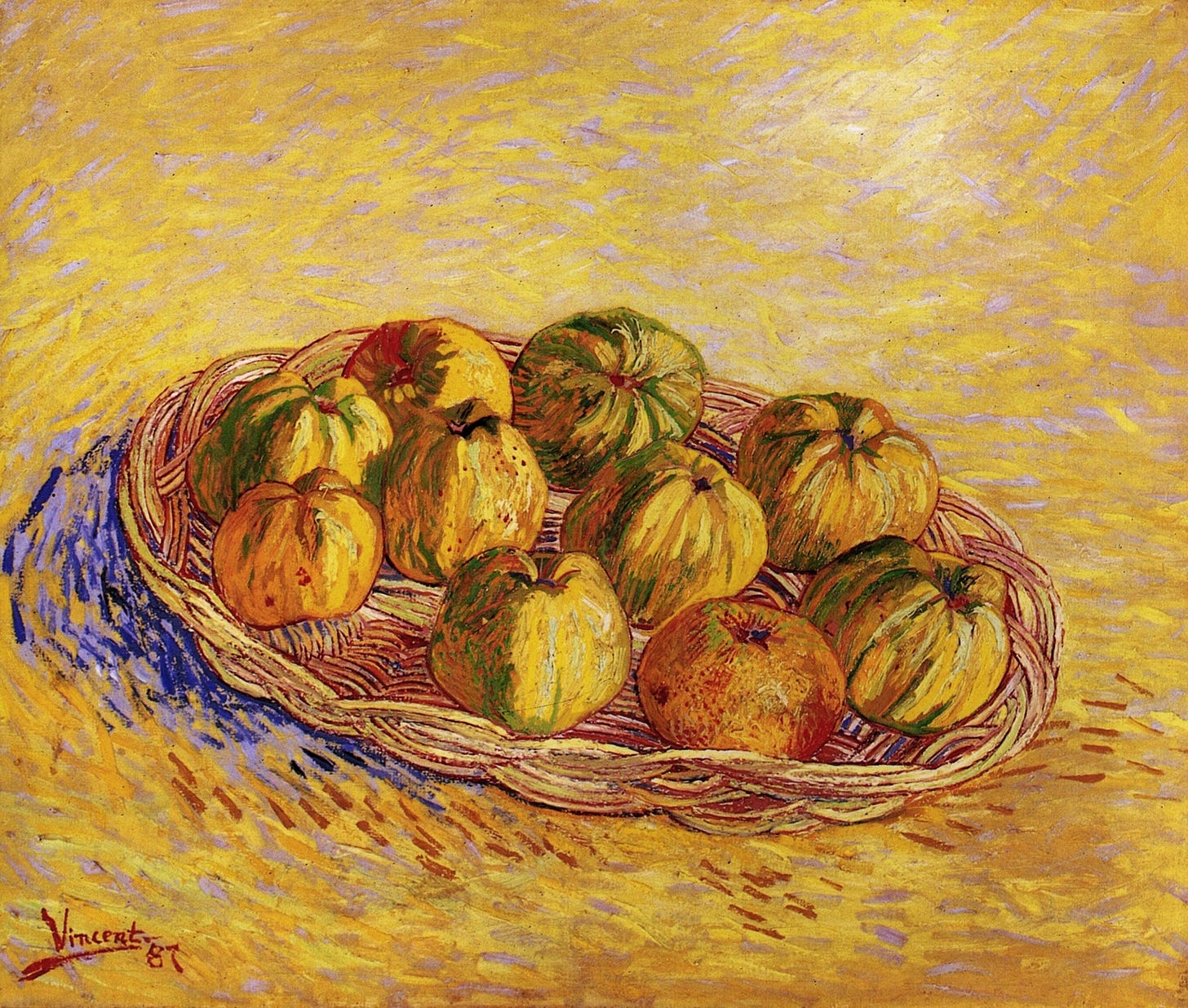 Still Life with Basket of Apples 1887-1888