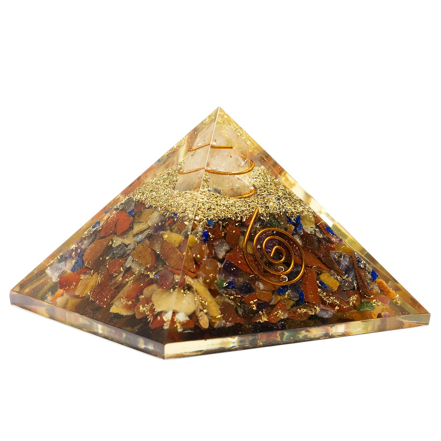 Amazon.com: DIVINE MAGIC 7 Chakra orgone Pyramid emf Protection Shelves  Decorative Home Decor Items | Seven Chakra Crystal Healing Stones Goodbye  Gifts for Coworkers Women Men : Home &amp; Kitchen