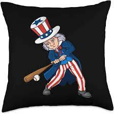 Amazon.com: Mr Ben Patriotic Uncle Sam Baseball 4th of July Patriotic Boys  Kids Teens Throw Pillow, 18x18, Multicolor : Home & Kitchen