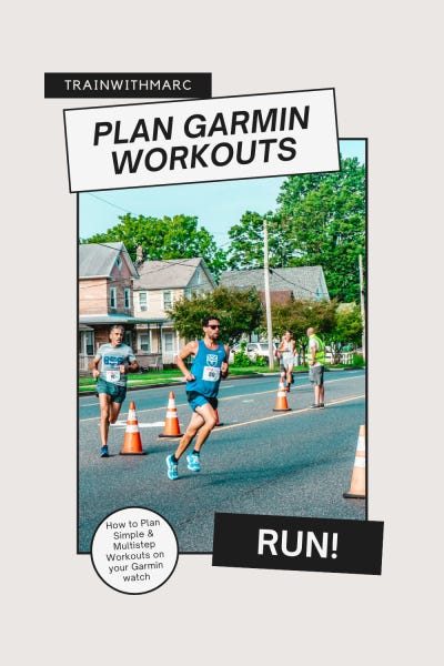 Marc uses Garmin to plan his running workouts and races