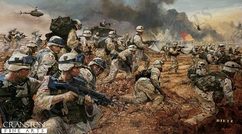 Strike on Karbala by James Dietz. - Military Art