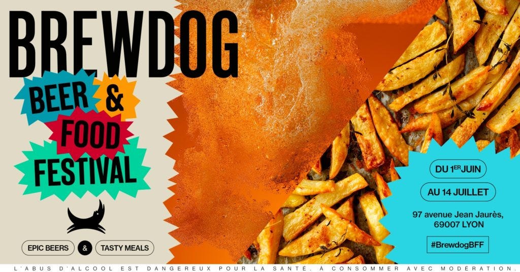 Brewdog Beer and Food festival 2022 à Lyon du 1er juin au 14 juillet 2022
