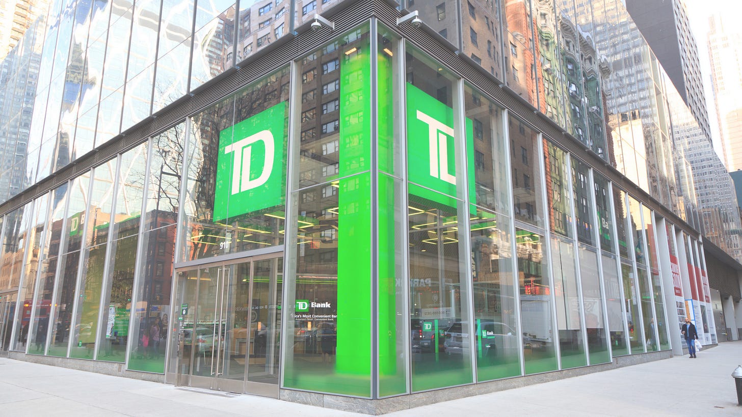 building with a TD bank signage