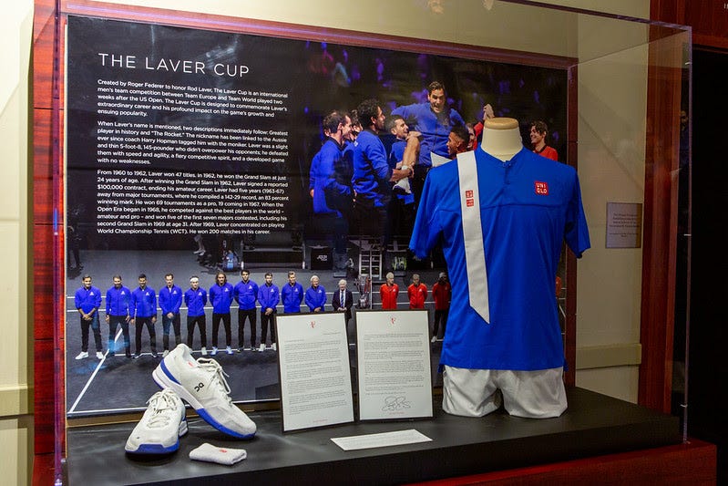Roger Federer’s final match outfit and retirement letter now on display at International Tennis Hall of Fame