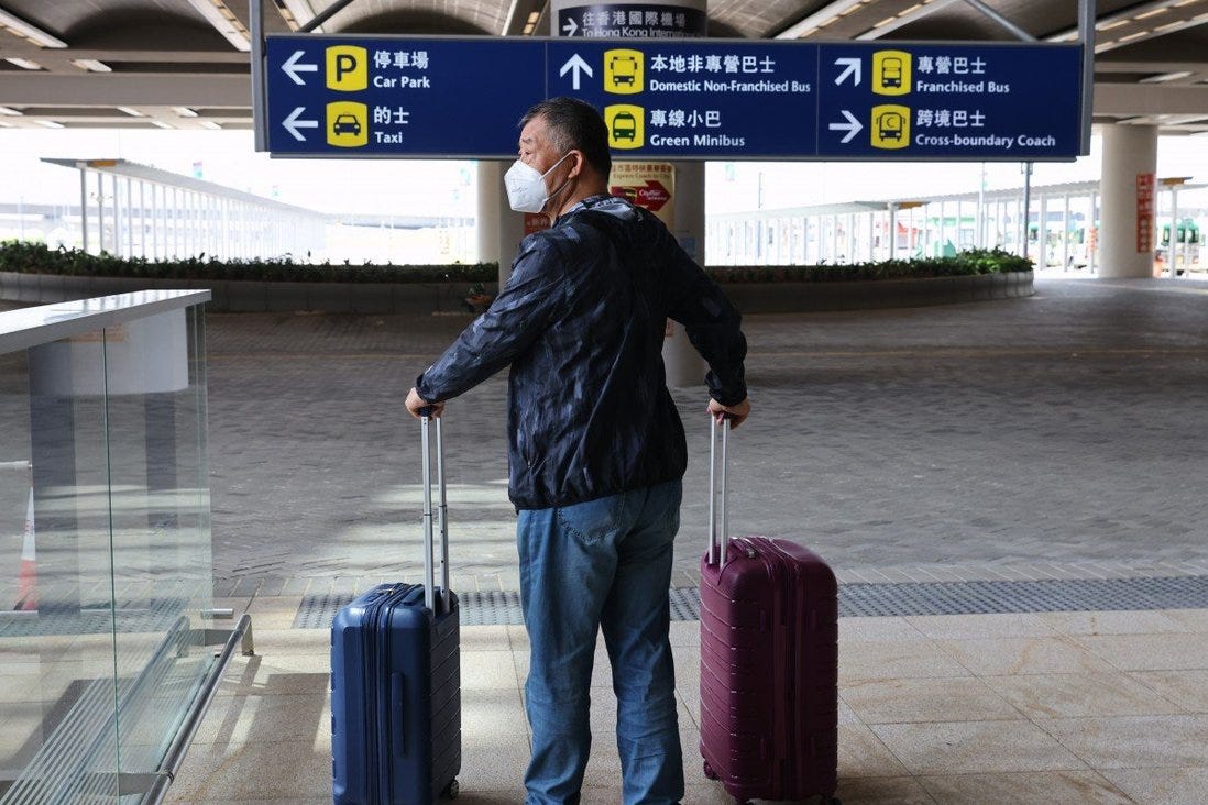 Travel between Hong Kong and mainland China has all but disappeared since the coronavirus struck. Photo: Dickson Lee Travel between Hong Kong and mainland China has all but disappeared since the coronavirus struck. Photo: Dickson Lee