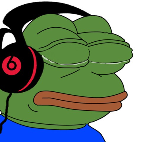 Pepe listens to music
