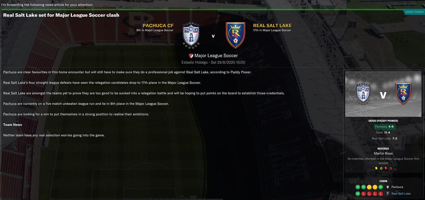 Football Manager 2021 Match Preview