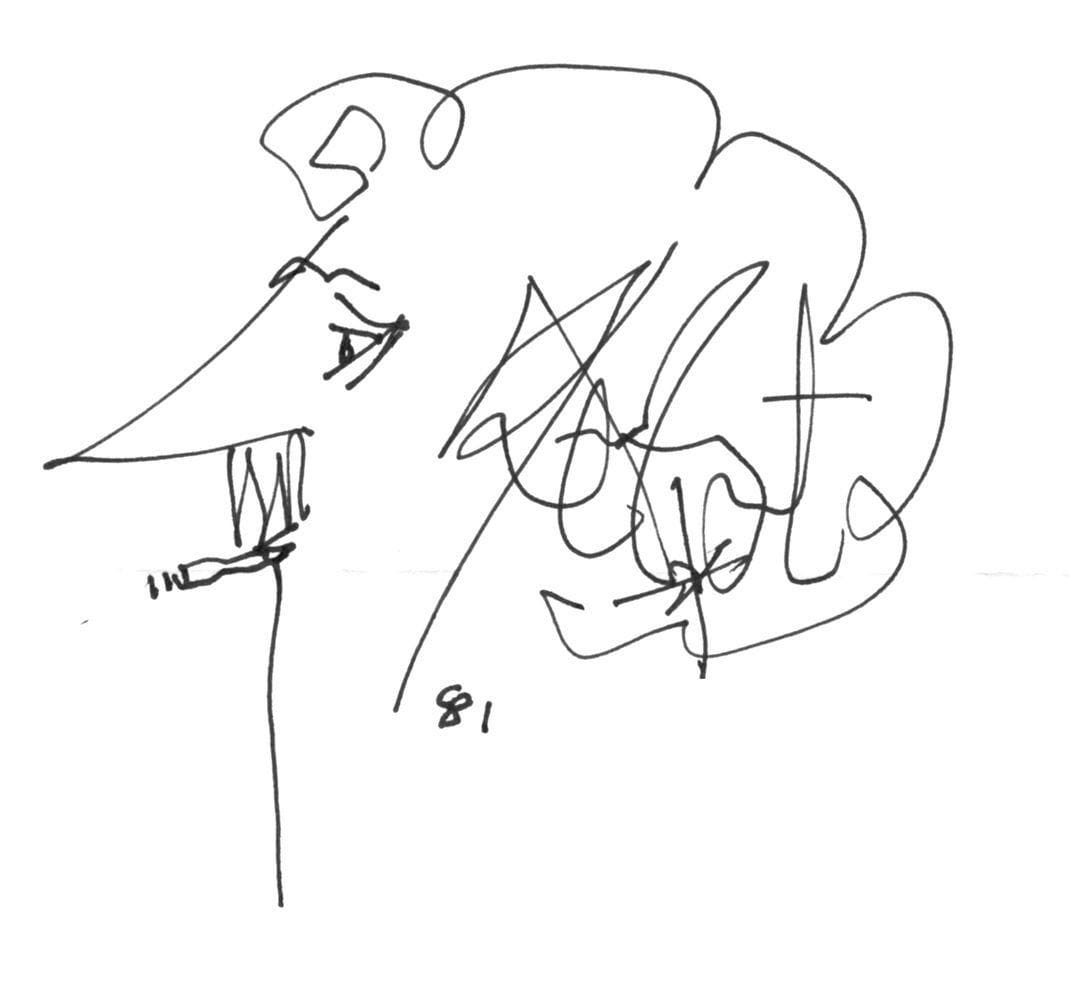 Kurt Vonnegut - Signature/[self] portrait