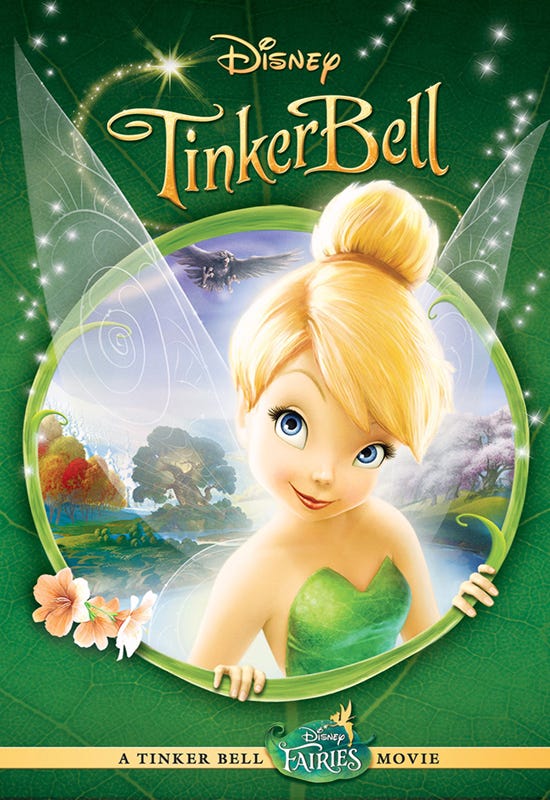 Cover art for the direct-to-video Peter Pan spin-off Tinker Bell