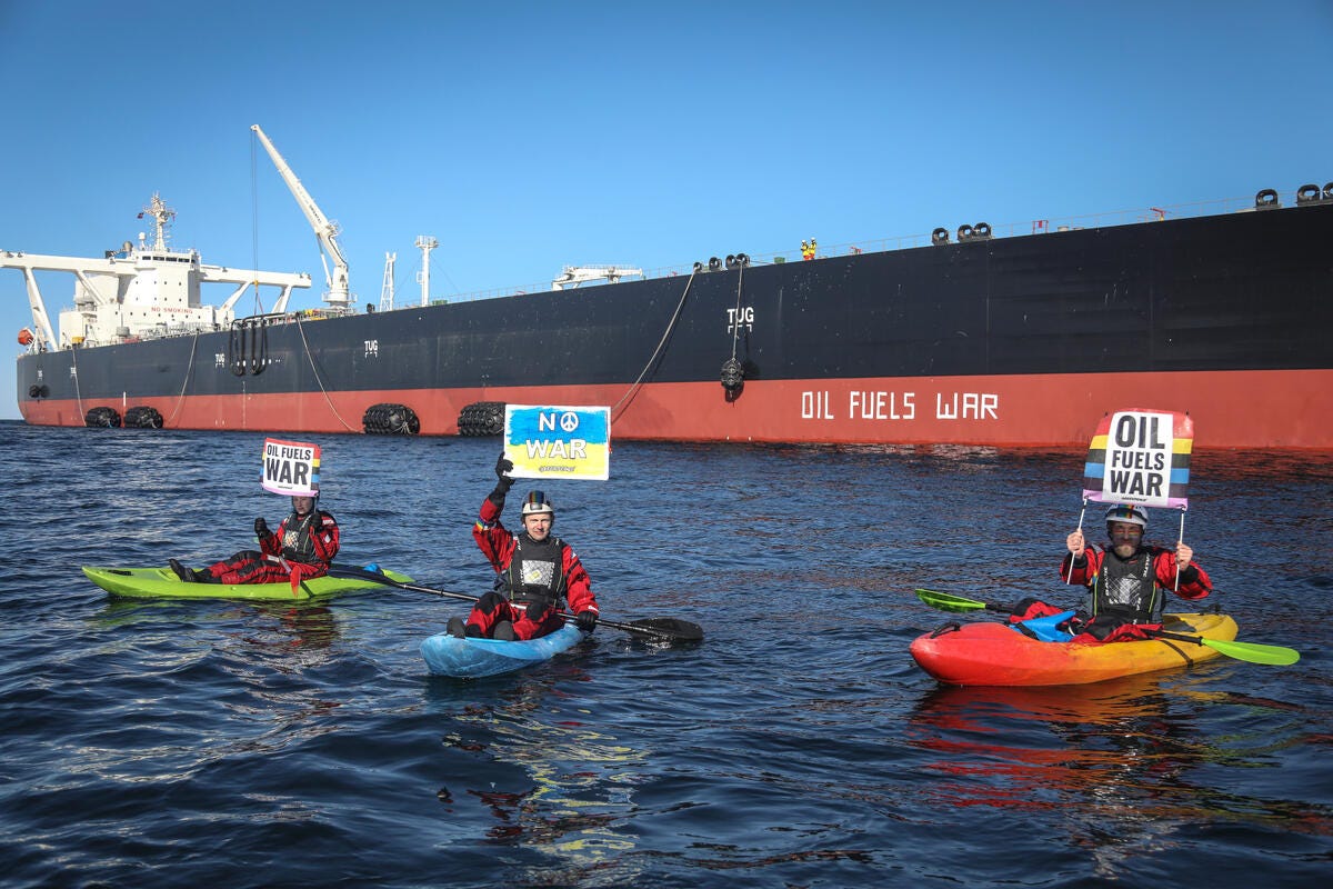 Peaceful Action Confronting Russian Oil Transportation in Denmark