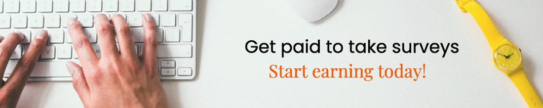 Get paid to take surveys while working from home