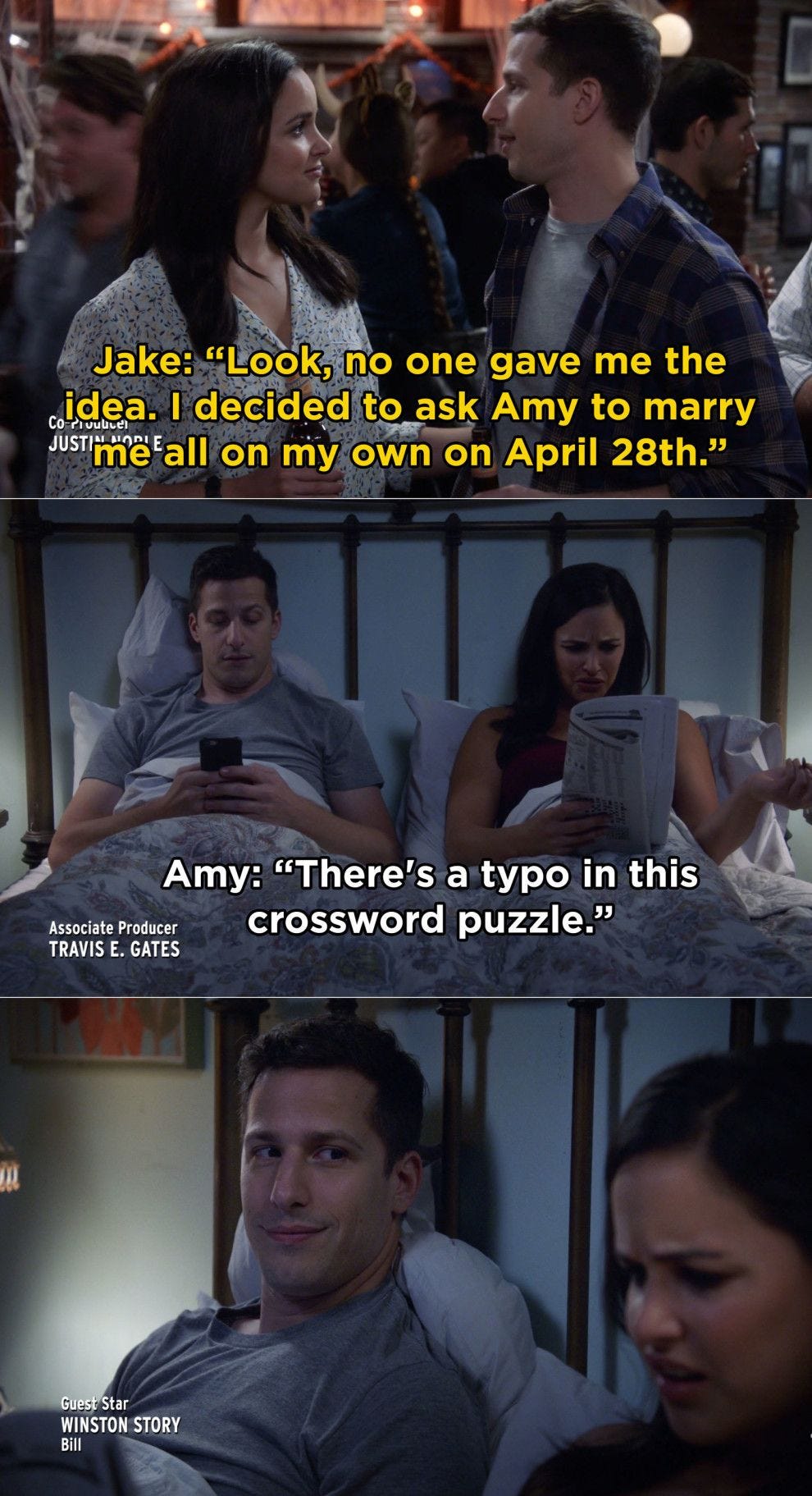 And when Jake revealed the moment he knew he wanted to marry Amy: |  Brooklyn nine nine funny, Brooklyn nine nine, Brooklyn