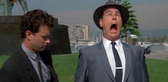 Tom Hanks and Dan Aykroyd star in 1987's "Dragnet," a Universal Pictures release.