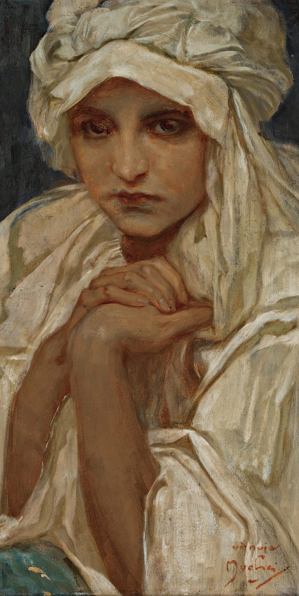 Portrait of a Girl by Alphonse Mucha