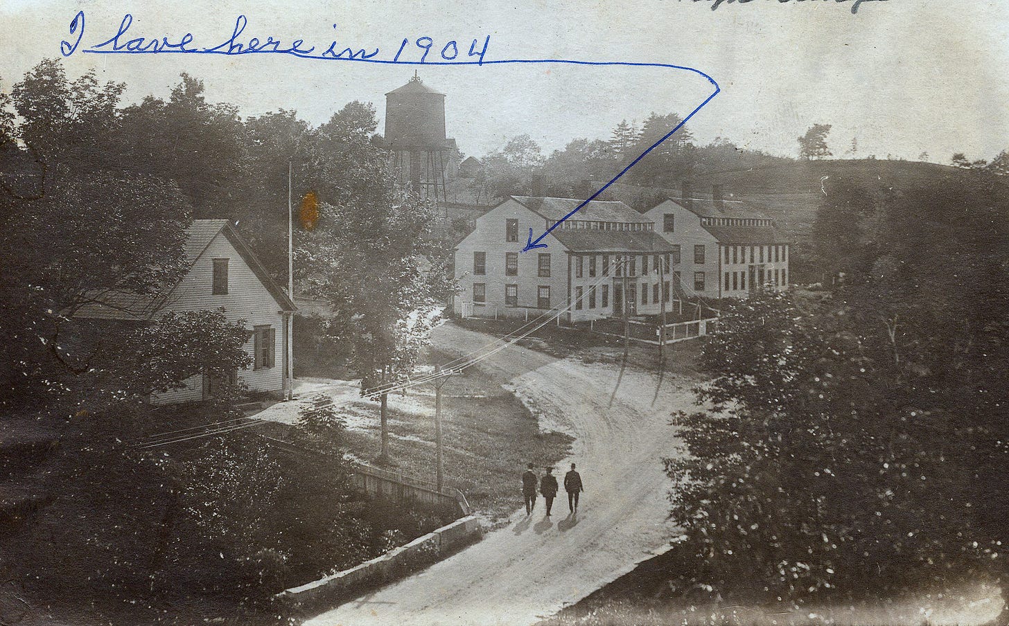 Three men on bridge