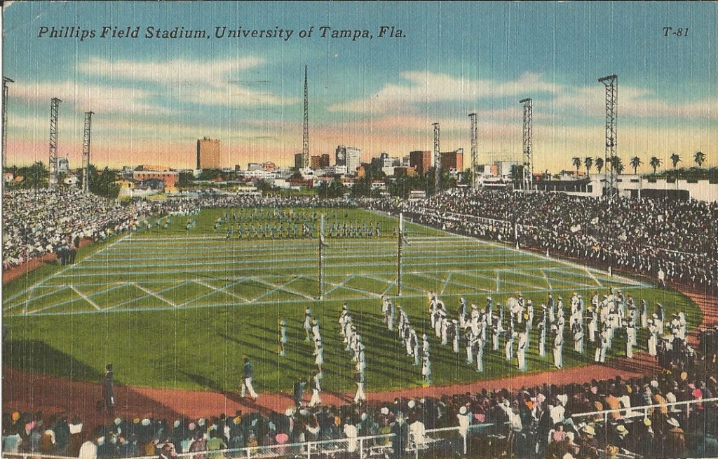 The University of Tampa's Phillips Field once hosted the hottest football team in the Tampa Bay area.