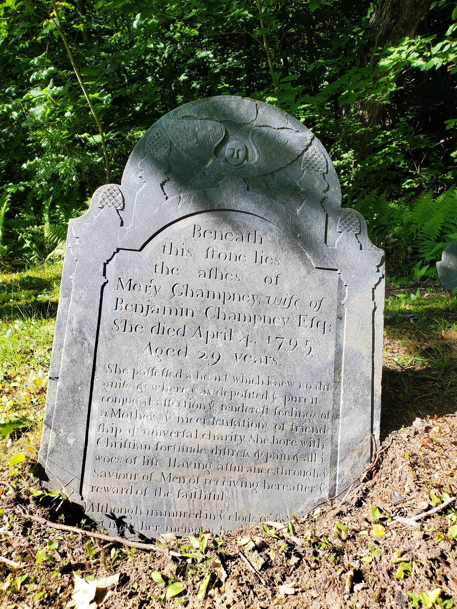 Mercy Champney gravestone