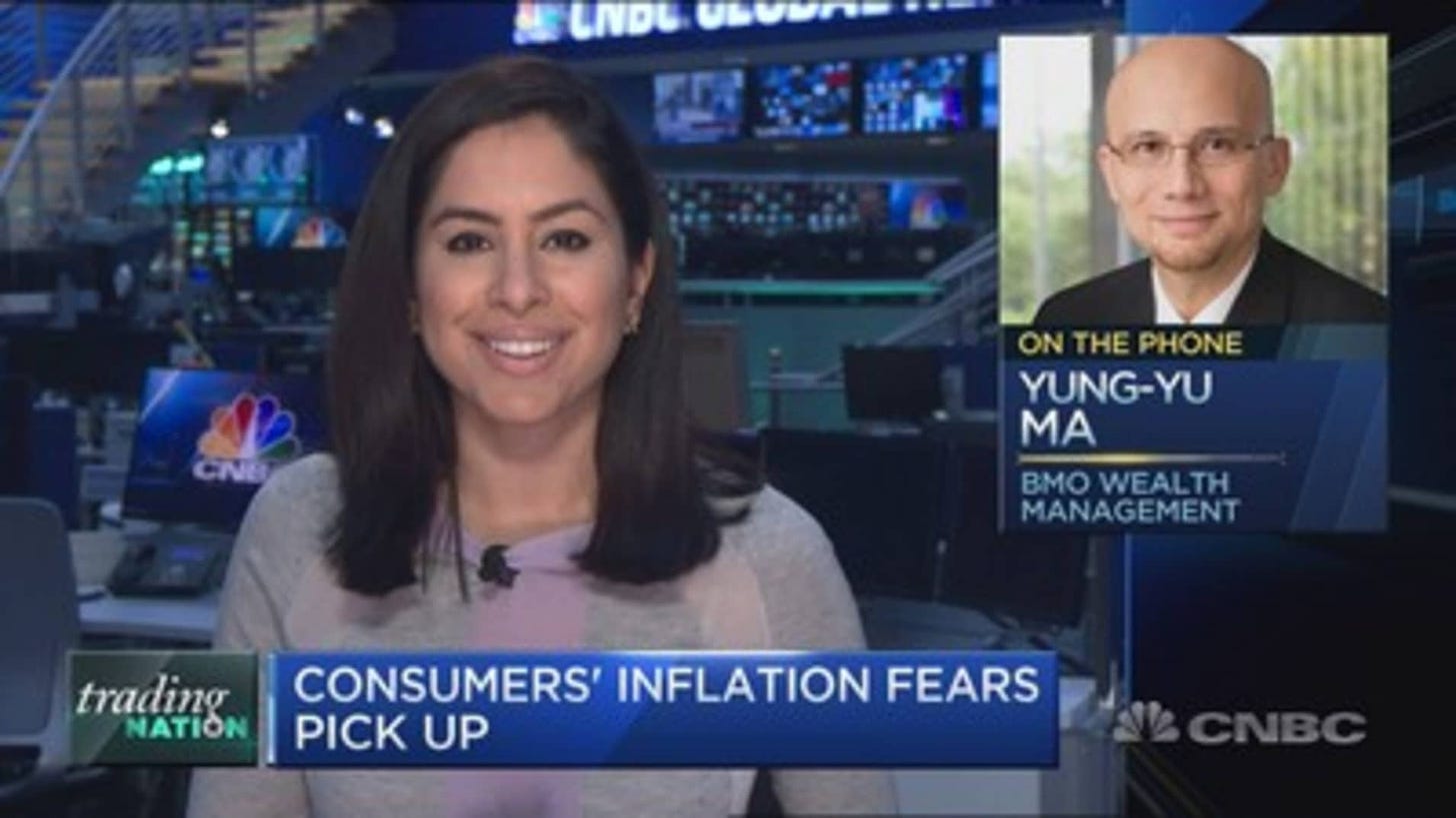 CNBC discussing inflation fears