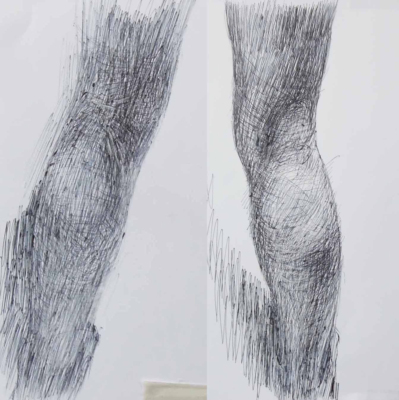 Newberry, Eve, detail of legs, ink