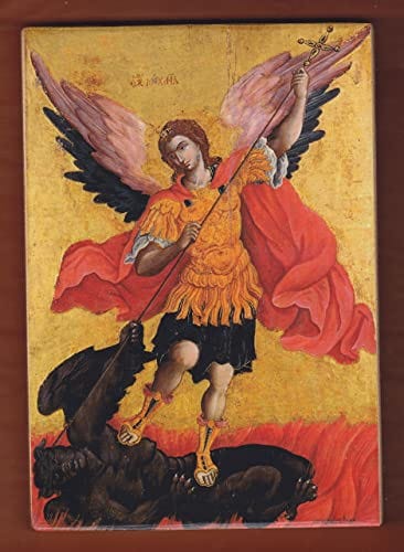 Amazon.com: Archangel Michael by Theodoros Poulakis, 17th century,Cretan  School,Greek Orthodox handmade Icon on Wood. : Handmade Products