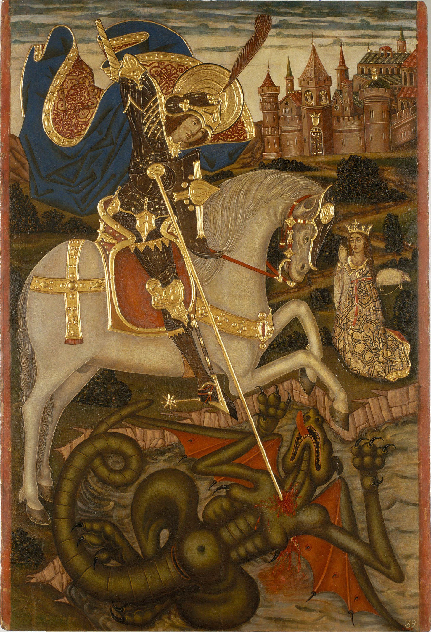 Anònim. Catalunya - Sant Jordi matant el drac - Finals del segle XV