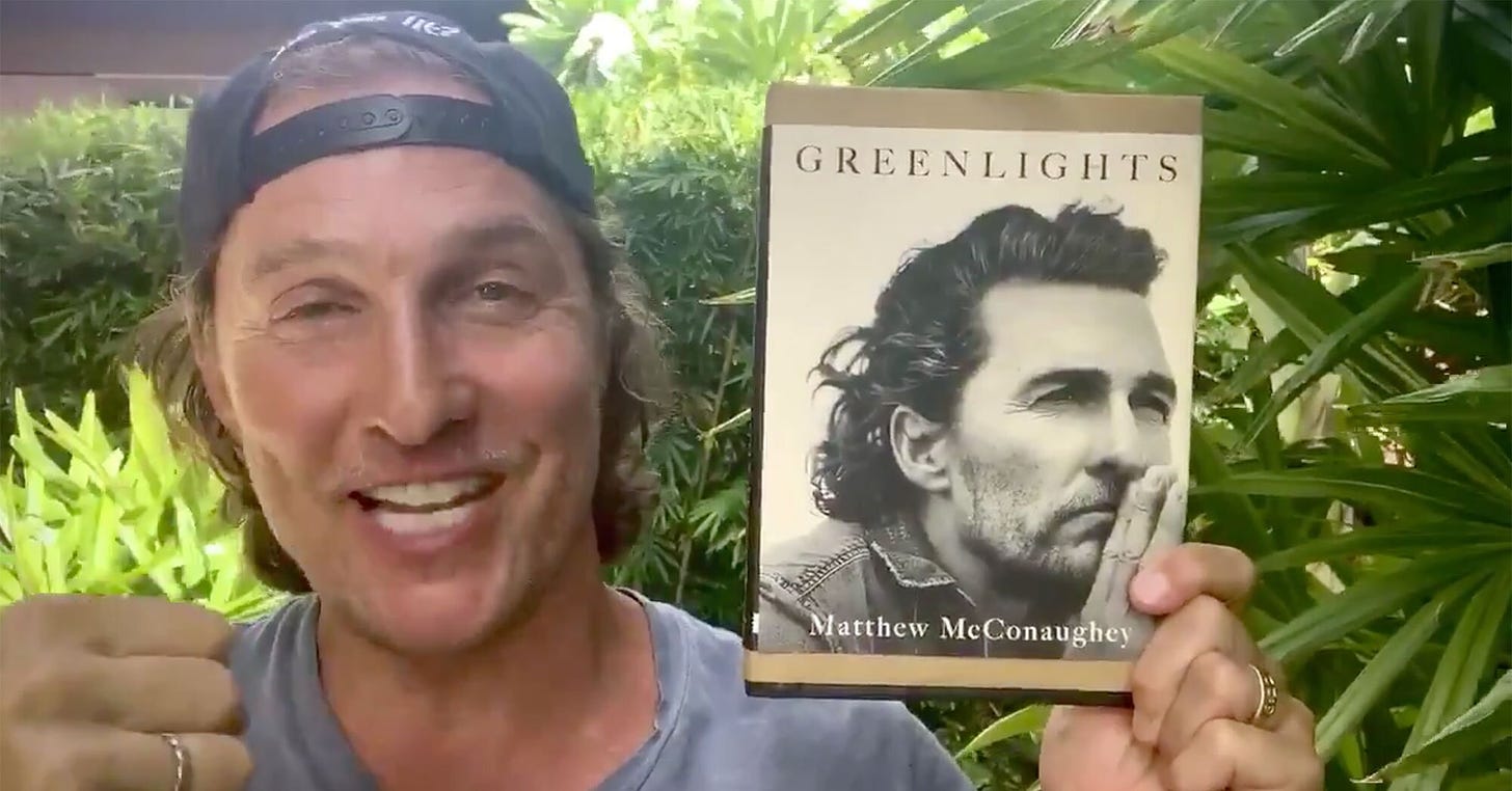 Matthew McConaughey reveals his past as hand model in Greenlights exclusive  | EW.com
