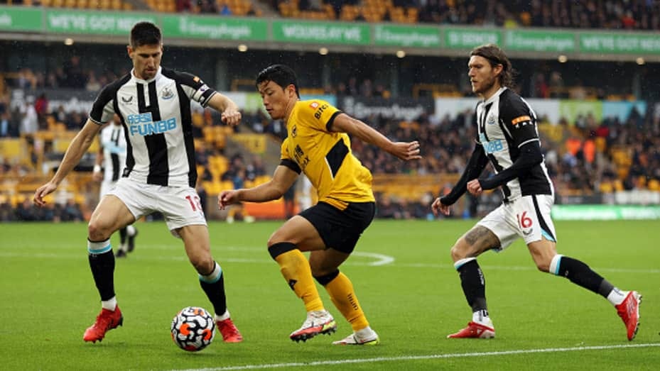 A Premier League match between Wolverhampton Wanderers and Newcastle United at Molineux on October 02, 2021 in Wolverhampton, England.