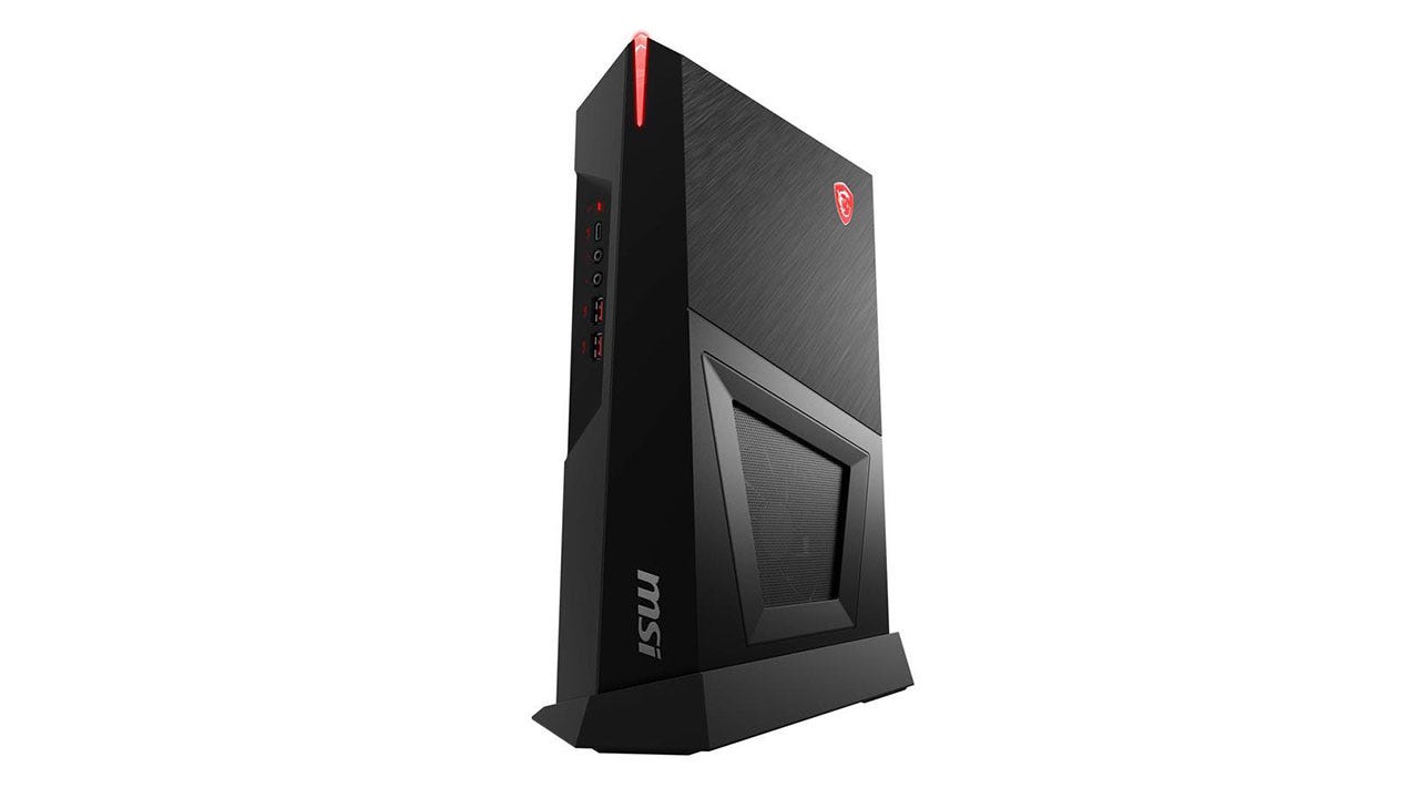 MSI Trident 3 gaming PC on a white background. It's small.